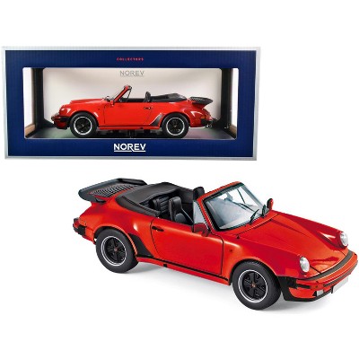 1987 Porsche 911 Turbo Cabriolet Red 1/18 Diecast Model Car by Norev