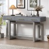 Console Table, Modern Entryway Table With 3 Drawers, Elegant Narrow Long Sofa Table With Metal Handle For Living Room Bedroom Hallway - 2 of 4