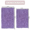 Bell Flower Collection Tufted Bath Rugs, Extra Soft and Absorbent, Non-Slip Bath Mats, Machine Washable Bath Mats,, 2 Piece Set(M+L), Purple - 3 of 4