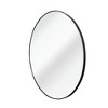 Black 32 Inch Metal Round Bathroom Mirror with Durable Construction and Sleek Finish - 3 of 4