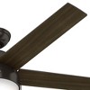 Hunter 52" Anslee Lighted Ceiling Fan Premier Bronze with Integrated LED and Glass Shade - 2 of 4