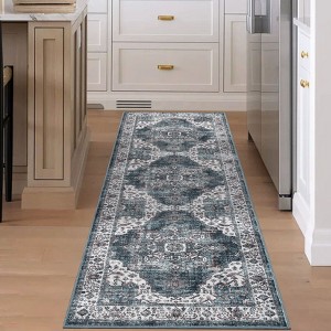 Machine Washable Area Rugs for Living Room Non Slip Non Shedding  Vintage Indoor Carpet - 1 of 4