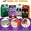 Joyfy 72PCS Halloween Trick or Treat Candy Bags, 6 Styles Pastries Goodie Paper Bags with Stickers, Halloween Party Favors Exchange Supplies for Kids - 3 of 4