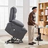 Power Lift Recliner Chair, for Living Room or RV Single Sofa for Adults, 135° Reclining Accent Chairs, 2 Cup Holders and Side Pockets - 3 of 4