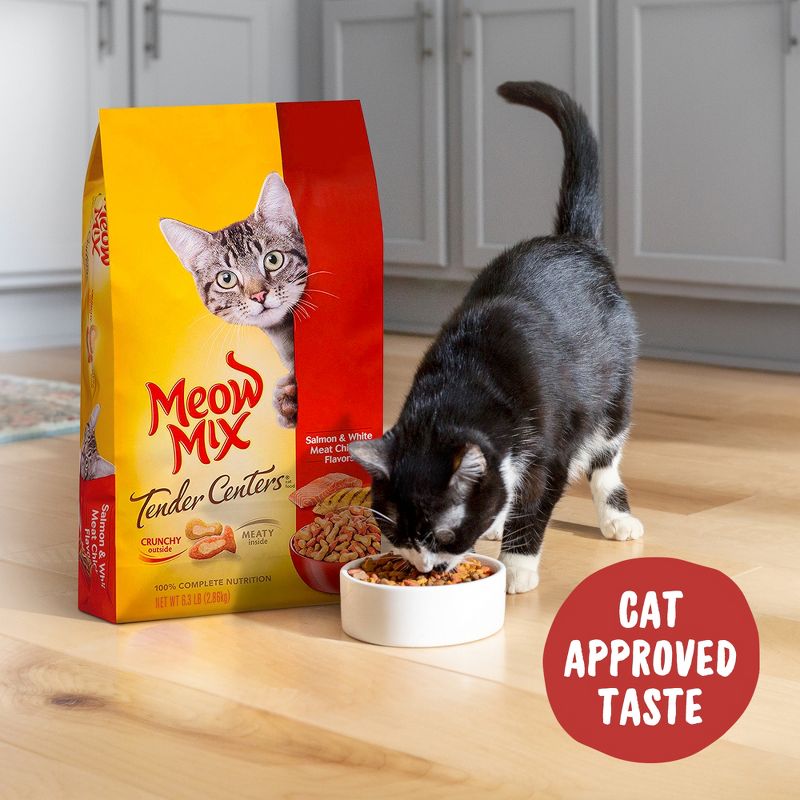 Meow Mix Tender Centers with Flavors of Salmon & Chicken Adult Complete & Balanced Dry Cat Food, 6 of 7