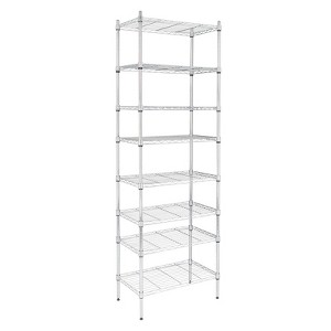 8-Tier Wire Shelving Unit Adjustable Steel Wire Rack - 1 of 4