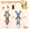 Itopfox No Stuffing Squeaky Crinkle Plush Dog Toys for Aggressive Chewers, Puppy Teething Toys for Small, Medium, Large Breed, Cute Bunny & Redfox - 4 of 4