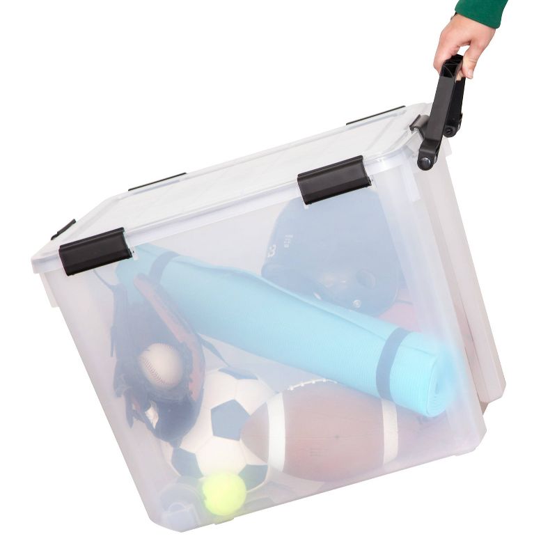 IRIS WeatherPro Plastic Storage Bin Clear with Lid, 4 of 7