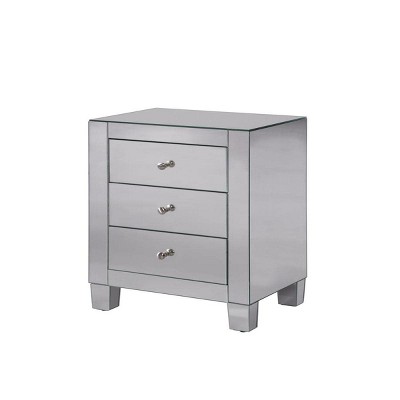 Elegant Lighting 3 Drawers Cabinet 17-3/4 in. x 13 in. x 25 in. in Clear Mirror