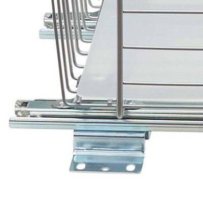 Silver Industrial-Grade Sliding Vegetable-Fruit Bin with PE Liner