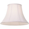Imperial Shade White Large Bell Lamp Shade 9" Top x 18" Bottom x 13" Slant x 12.5" High (Spider) Replacement with Harp and Finial - 2 of 4