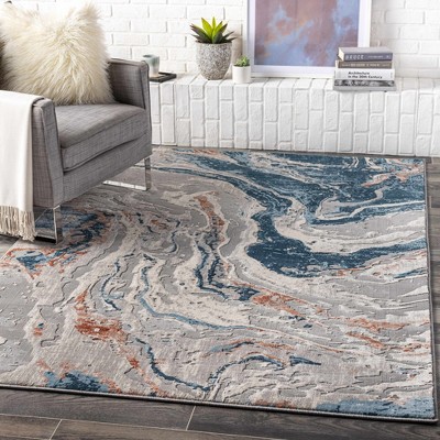 Hauteloom Tayport Blue Marble Rug