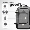 Hynes Eagle 40L Carry-On Travel Backpack – Flight-Approved Personal Item with 15" Laptop Sleeve, Compression Straps & Water-Resistant Design - 3 of 4