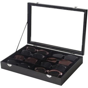 Black Velvet Jewelry Display Tray with Lid, Organizer Storage Case for Necklaces, Bracelets, Rings, and Beads - 1 of 4