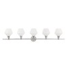 Elegant Lighting Gene 5 light Chrome and Frosted white glass Wall sconce - 3 of 4