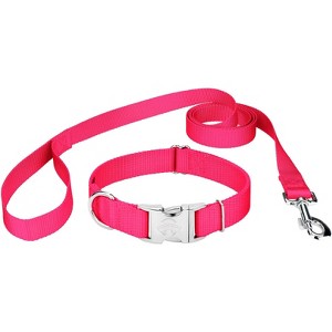 Country Brook Petz Premium Nylon Dog Collar and Leash Set for Small Medium Large Dogs - Vibrant 30+ Color Selection - 1 of 4