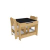 JUJABU Kids 3-in-1 Activity Table and Chair Set with Removable Blackboard Lid,  for Drawing, Reading, and Play - 2 of 4