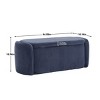 Modern Fabric Upholstered Storage Ottoman Bench with Safe Hinge,Lounge End of Bed Storage Bench,Storage Entry Bench,Storage Hassock-Cuddlewood - 4 of 4