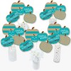 Big Dot of Happiness Teal Pumpkin - Halloween Allergy Friendly Trick or Trinket Centerpiece Sticks - Table Toppers - Set of 15 - 2 of 4