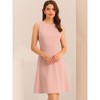 INSPIRE CHIC Women's Work Round Neck Sleeveless Fit and Flare Dresses - 2 of 4