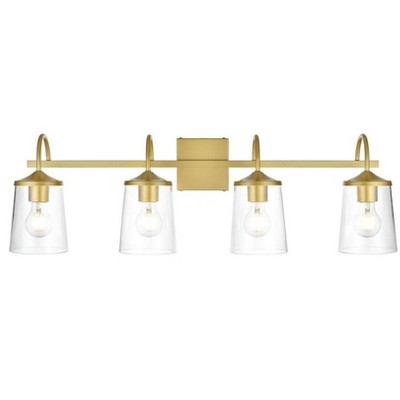 Elegant Lighting Avani 4 light Brass and Clear Bath Sconce