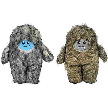 Multipet Yeti Betty Plush Monster with Squeaker Assorted Color Cat Toy ( 4")- 1 Unit