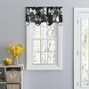 Ellis Curtain Magnolia Lined Scallop 3" Rod Pocket Valances for Windows 50" x 16" Black - 2 of 4