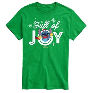 Men's - Lilo and Stitch - Full Of Joy Christmas Short Sleeve Graphic T-Shirt - 1 of 4