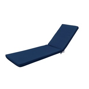 Gulches Dark Blue Patio Chaise Lounges Cushion Replacement - Outdoor Lounge Chair Seat Cushion - 1 of 4