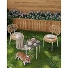 3-Piece Patio Bistro Set, Outdoor Rattan Chairs & Glass Top Table - All-Weather PE Wicker Furniture for Balcony, Garden, or Backyard - 2 of 4