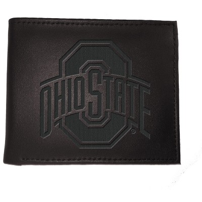 Evergreen NCAA Ohio State Buckeyes Black Leather Bifold Wallet Officially Licensed with Gift Box