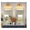 KAISITE 2 - Light Black and Gold Dimmable Bathroom Vanity Light with Globe Glass Shade - 3 of 4