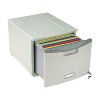 Storex 1-Drawer Stackable Storage Gray 61251S02C - 2 of 3