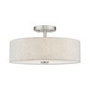 Livex Lighting Meridian 3 - Light Semi-Flush Mount in  Brushed Nickel - 4 of 4