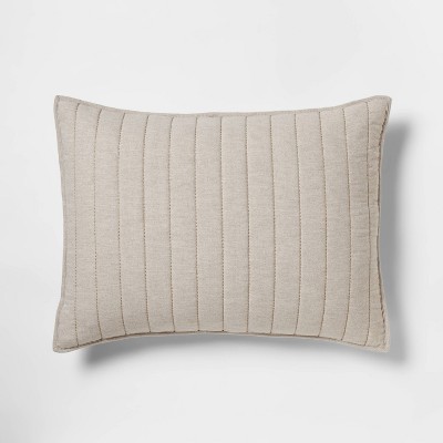 Standard Herringbone Flannel Sham Natural - Threshold™