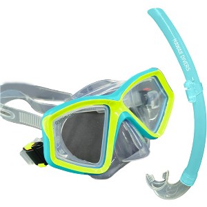 Hawaii Divers Jelly Fish Snorkel Combo - Teal/Yellow(ages 4+) - 1 of 3