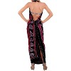 LA LEELA Women's Wrap Swimwear Cover up Sarong Wraps One Size Maroon P387 - 4 of 4