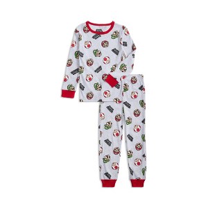 Super Mario Little Boys Mario, Toad and Luigi Long Sleeve Top and Pants Pajama Set - 1 of 4