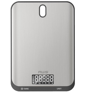 American Weigh Scales Culinarian Series High Precision Stainless Steel Digital Back-lit LCD Display Kitchen Scale 22LB Capacity - 1 of 3