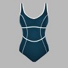Women's Piped Scoop Neck One Piece Swimsuit - Cupshe - 2 of 4