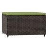 vidaXL Patio Footrests with Cushions 2 pcs Brown Poly Rattan - 3 of 4