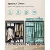 SONGMICS Wardrobe Closet, 65 Inch Heavy Duty Portable Closet, Freestanding Closet Organizer, Clothes Rack with Cover, 2 Hanging Rails, Black - 3 of 4