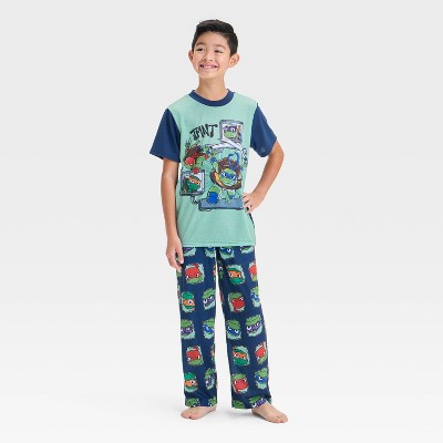 Boys' Teenage Mutant Ninja Turtles 2pc Short Sleeve Pajama Set - Blue