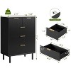 Wave Fluted 5 Drawer Dresser, Modern Wooden Chest of Drawers with Wide Storage, Metal Legs, Anti-Tipping for Bedroom, Hallway, Entryway - 3 of 4