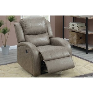 Power Recliner Chair with Leather-Like Upholstery & Metal Mechanism - 1 of 4