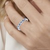 Pompeii3 1 1/2ct Diamond & Sapphire Eternity Ring 14K White Gold - 4 of 4