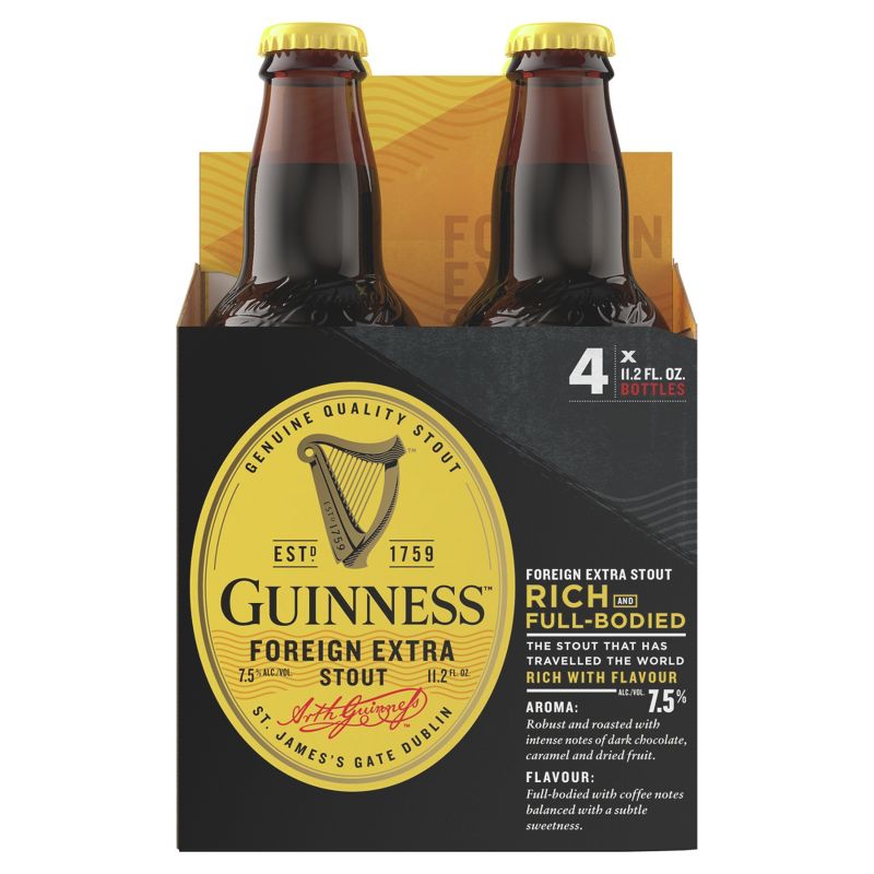 Guinness Foreign Extra Stout Beer - 4pk/11.2 fl oz Bottles, 4 of 10