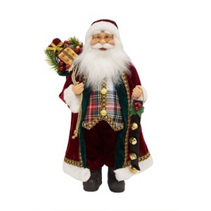 Season's Designs Christmas 18In (45Cm) Standing Santa In Burgundy G - 1 of 1