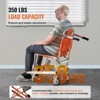 VEVOR EMS Stair Chair, 350 lbs Load Capacity, Foldable Aluminum Emergency Stair Climbing Wheelchair with 2 Wheels, Portable Stair Lift Chair - 4 of 4