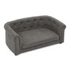 Cesicia Beige 38" L X 22" W X 15" H Pet Sofa Bed With Arc-Shaped Backrest And Armrests, Rectangular Pet Sofa With Cozy Soft Cushion - 2 of 4